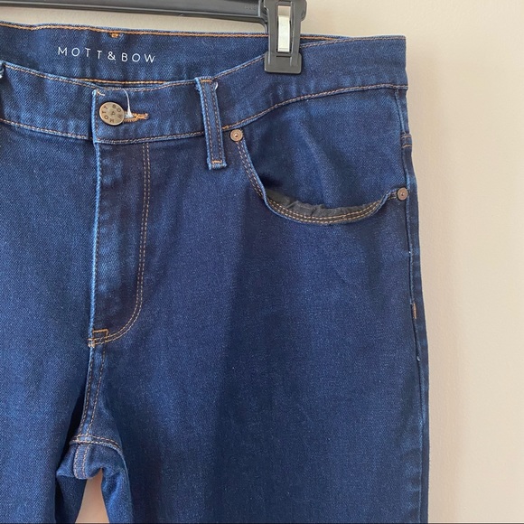 Mott & Bow Dark Wash High Waisted Skinny Jeans Women’s Size 34 Pre-owned EUC - Picture 3 of 10
